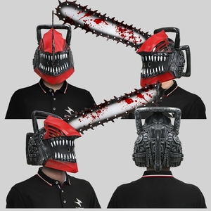 Masques de fête lumineux en PU à l'effigie de personnages de films et séries animées Hot Saw Man pour le Poisson d'avril, Halloween, Anniversaire, Noël - Livraison rapide - Product Image 4