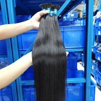 Extensions de cheveux humains 100% naturels de haute qualité, cheveux indiens naturels noirs lisses, Megahair, racine dégradée, pointe pleine