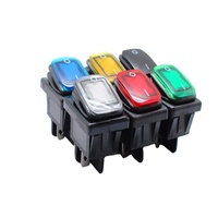 Interrupteur d'alimentation à bascule étanche intégré 12V/24V/220V KCD4 quatre broches deux positions avec composants électroniques légers