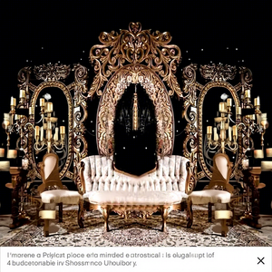 Dreamy <b>Wedding</b> Reception Stage Paris Elegant <b>Wedding</b> Antique Stage London Designer Fiber <b>Frames</b> for <b>Wedding</b> Stage - Product Image 1