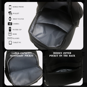 Wholesale Fashion Waterproof School <strong>Bag</strong> <strong>17</strong> <strong>Inch</strong> Large Capacity Men Casual College <strong>Laptop</strong> Backpack - Product Image 5