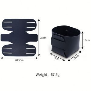 Boîte de rangement de bureau carrée pliable en cuir PU, porte-stylos pour la maison et le bureau, étui de rangement élégant pour petits articles et papeterie, style nordique HR - Product Image 6