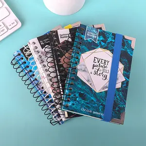 Deli — carnet de notes personnalisé, cahier à spirale, papeterie pour agenda, avec coin en métal