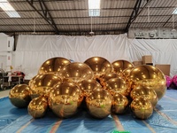 Boule miroir gonflable en PVC de 100 cm, 1 m, 40 pouces, publicité commerciale, sphères géantes, fête, mariage, arche de tente, globe à neige