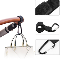 Portable en cuir PU bébé voiture poussette crochet accessoires rotatif crochet et boucle attache rotation bébé voiture suspendu landau crochet