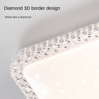 Plafonnier LED Cristal Luxe Moderne Spectre Complet Rectangulaire pour Salon Chambre Balcon Éclairage Design Simple Acrylique