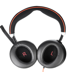 Coussinets d'oreille en cuir protéiné et mousse à mémoire de forme pour casque Jabra Evolve 80 UC - Product Image 4