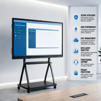 Tableau de conférence intelligent de 65 pouces avec caméra intégrée, microphone, écran interactif multi-touch