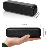 Altavoz USB para ordenador, Mini altavoz de barra de sonido alimentado por USB, altavoz estéreo para ordenador portátil, PC de escritorio, dormitorio y oficina