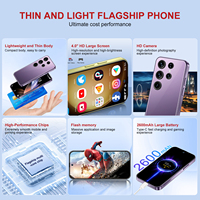 Téléphone portable S25 Mini Android 14 débloqué, nouvelle configuration 2025, LTE 4G+128G, écran HD LED, DecaCore, 120Hz, batterie 5000mAh, pas cher