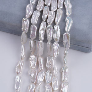 Perlas de Agua Dulce Naturales Blancas Irregulares de 9-12 mm al por Mayor, Productos Semielaborados para Hacer Collares Hechos a Mano - Product Image 4
