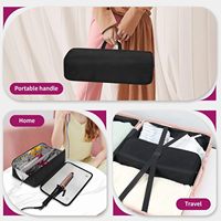 Sac de voyage pour outils de coiffure portables, pour la maison et les voyages, étui à grande ouverture avec doublure résistante à la chaleur et poignée supérieure