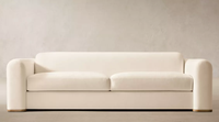 Rhoohill Maßgefertigtes Luxus-Sofa aus Weißem Leinen Retro-Villa Wohnzimmer-Sofa Moderne Wohnzimmermöbel Sofa-Set