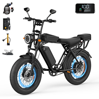 Nueva Bicicleta Eléctrica de Montaña Aairsk X5, Llanta Gruesa de 20 Pulgadas, 250W, 48V, 15Ah, Motor Trasero, Batería de Litio, para Desplazamientos, Stock en la UE