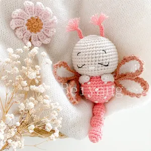 100% Algodão Hand-made Crochet Abelha Boneca Crochet Bonito Personalizado Crochet Criança Brinquedos