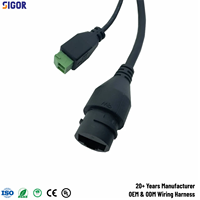 Kabel Harness Kamera IP Khusus MX1.25 8Pin RJ45 Tahan Air untuk Peralatan Keamanan Pemantauan Lalu Lintas Luar Ruangan