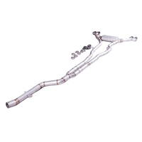 Système d'échappement arrière intermédiaire pour BMW X3 M40i SUV G01 B58 3.0T 2018, silencieux simple, double valve, sortie quadruple, acier inoxydable 304