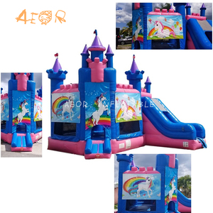Maison <span class=keywords><strong>gonflable</strong></span> de rebond de princesse rose et château combiné de toboggan château de saut <span class=keywords><strong>gonflable</strong></span> ibflatable pour des enfants - Product Image 4