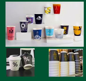 Gobelets en papier à paroi simple biodégradables jetables de 3 oz, 4 oz, 8 oz, 12 oz, 16 oz, 20 oz, 22 oz avec impression de logo - Product Image 6