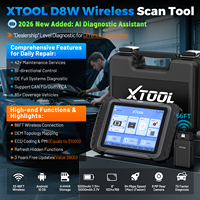 USA magazzino XTOOL D8W strumento diagnostico senza fili Obd2 bidirezionale Scanner automobilistico auto chiave programmatore per tutti i tasti persi