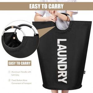 Large 90L Double Fabric Padded Waterproof Foldable Laundry <b>Basket</b> Storage Hamper for Room Bathroom <b>Wardrobe</b> - Product Image 3