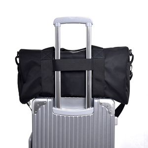 Bolsa de viaje grande resistente personalizada, impermeable, negra, deportiva, de nailon, para gimnasio - Product Image 3