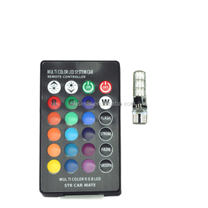 Lumière de dôme intérieure LED bleue pour voiture T10 5050 6SMD en silicone avec télécommande 12V Garantie de remplacement de 2 ans - Product Image 1