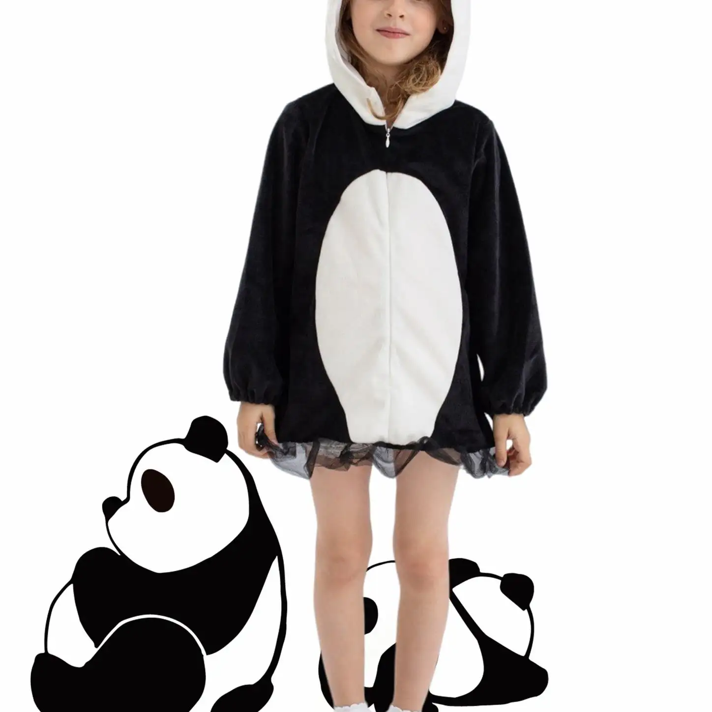 ملابس الباندا الجديدة للاحتفالات في الهالوين ملابس مسرحية للأطفال ملابس رياض الأطفال