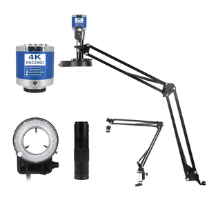 2024 nueva KRC 4K 48MP Video <span class=keywords><strong>Digital</strong></span> microscopio Cámara 150X lente con luz LED Flip titular para reparación soldadura PCB reparación - Product Image 1