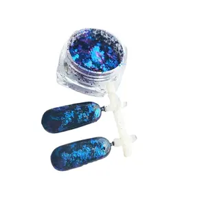 Esmalte de uñas camaleón, pigmento escamas coloridas, azul 88007