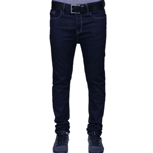 กางเกงยีนส์ผู้ชายคุณภาพสูง 100% แบบสั่งตัด ผ้าแคนวาสสีเข้ม เอวกลาง ทรงตรง ทันสมัย เรียบง่าย น้ำหนักเบา สวมใส่สบาย - Product Image 1