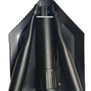 Pelle multifonction noire de qualité industrielle avec poignée en D, outil de camping en plein air - Product Image 3