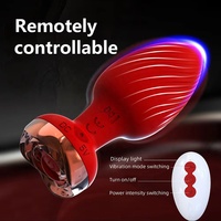 Plug anal en silicone avec design de surface en fil, masseur anal, vibrateur de prostate, jouet sexuel pour hommes et femmes, plug anal à télécommande