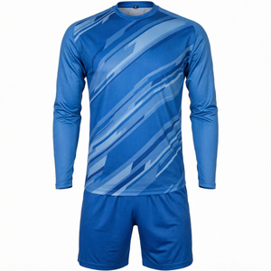 Maillot de football rouge à manches longues pour homme avec imprimé rayé diagonal, uniforme en polyester respirant - Product Image 2
