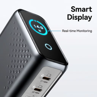 Chargeur GaN 148W PD 3.1, chargeur mural rapide avec affichage numérique de la puissance, adaptateur de bureau USB C 3 ports pour MacBook Pro 16 pouces