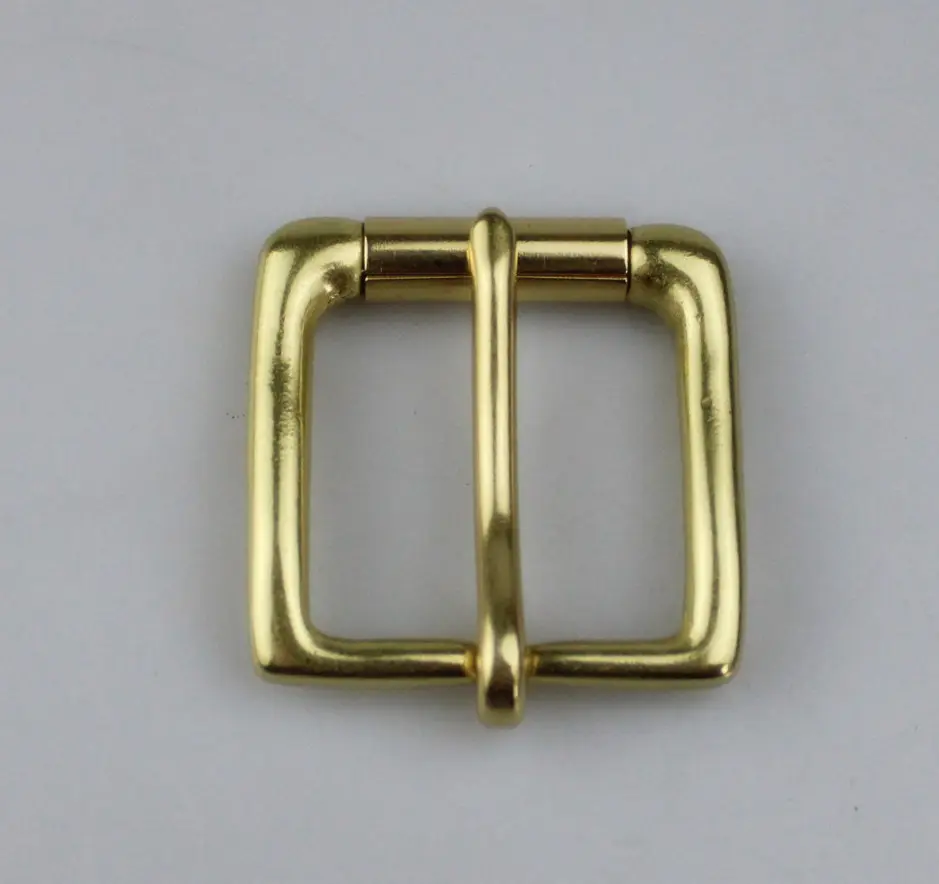 Boucle de ceinture personnalisée en laiton massif, broche de rouleau, boucle de ceinture personnalisée logo métal 30mm taille intérieure, fournisseur de boucle en laiton