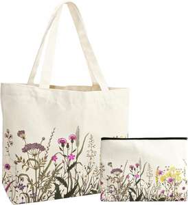 Bolsas de Tela de Algodón Personalizadas con Logotipo Impreso, Bolsas de Compras Promocionales Reutilizables Lisas - Product Image 1