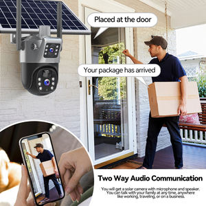 Cámara de seguridad solar para exteriores 4G IP66 resistente a la intemperie 4MP 2K V380 lente dual Seguimiento de movimiento automático 4G - Product Image 5
