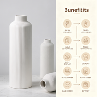 Ensemble de vases en céramique bohème moderne YBH, vases cylindriques pour fleurs, décoration de la maison, hôtel, table, mariage, Pâques, vente en gros personnalisée