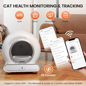 Caja de arena autolimpiable para gatos, <span class=keywords><strong>arenero</strong></span> <span class=keywords><strong>cerrado</strong></span>, caja de arena automática para gatos - Product Image 5