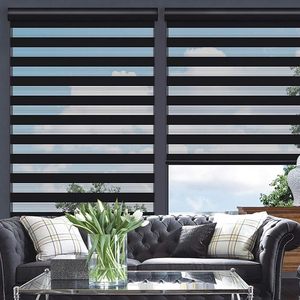 Tùy chỉnh sản xuất đầy đủ màn thông gió của nhãn hiệu Polyester Zebra rèm - Product Image 1