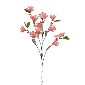 Fleurs artificielles de magnolia rouge Dongchen Crafts, 11 têtes, pour mariage, décoration de la maison, arrangements en vase - Product Image 5
