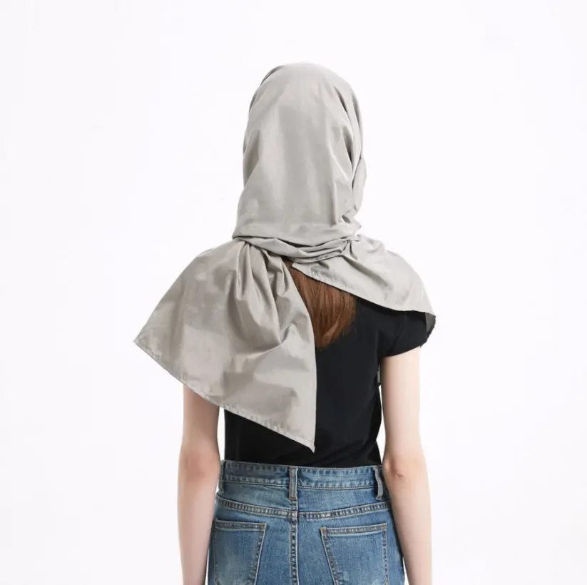 Kunden spezifische Mode Schal Decke 5G Anti-Strahlung tragbare Baby Frau Seide Taschen schal EMF Schutzs chals für Frauen Stylish