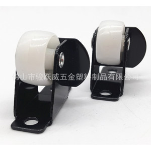 Furniture Casters 25mm White Nylon <b>Wheel</b> Black Bracket Rigid Type Durable <b>For</b> Sofas Coffee <b>Tables</b> - Product Image 1