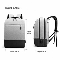 Sac à dos d'ordinateur portable Oxford moderne et polyvalent pour le bureau, l'école, les voyages et les loisirs – Grande capacité, personnalisable
