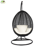 Meubles de jardin modernes de haute qualité, grand fauteuil suspendu de patio, fauteuil suspendu en forme d'œuf, prix bas, vente d'usine, silla colgante