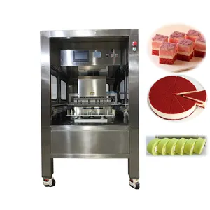 Full automatic high speed double round cake pizza pie cheese ultrasonic cutting machine