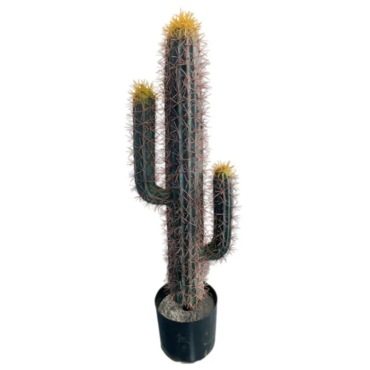 Schlussverkauf echter großer Kaktus aus Kunststoff-Schaum zur Dekoration künstlicher Kaktus für Heimdekoration grüne Pflanzen im Pot