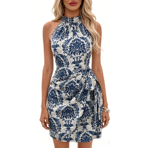 Vestidos de Mujer con Cordones, Estampado de Lunares, Volantes, Sin Mangas y Cintura Ajustada, a la Moda - Product Image 4