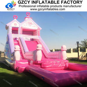 <span class=keywords><strong>Scivolo</strong></span> d'Acqua Gonfiabile Rosa Divertente per Esterni di Alta Qualità in PVC Certificato CE <span class=keywords><strong>con</strong></span> <span class=keywords><strong>Piscina</strong></span> - Product Image 5